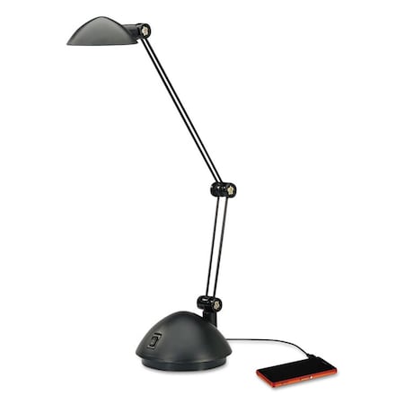 Radiant AL Twin-Arm Task LED Lamp with USB Port - Black - Twin RA2958886